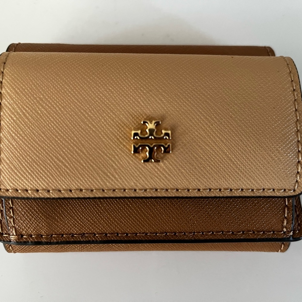 NWT Tory Burch Emerson Color Block Micro Wallet